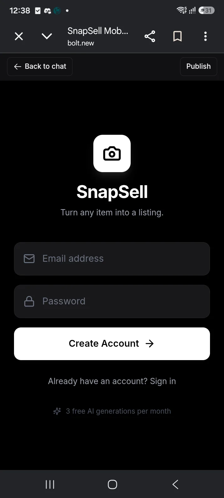 Scan to sell