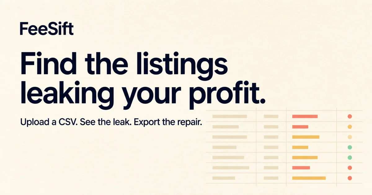 FeeSift: Marketplace Profit and Pricing Auditor